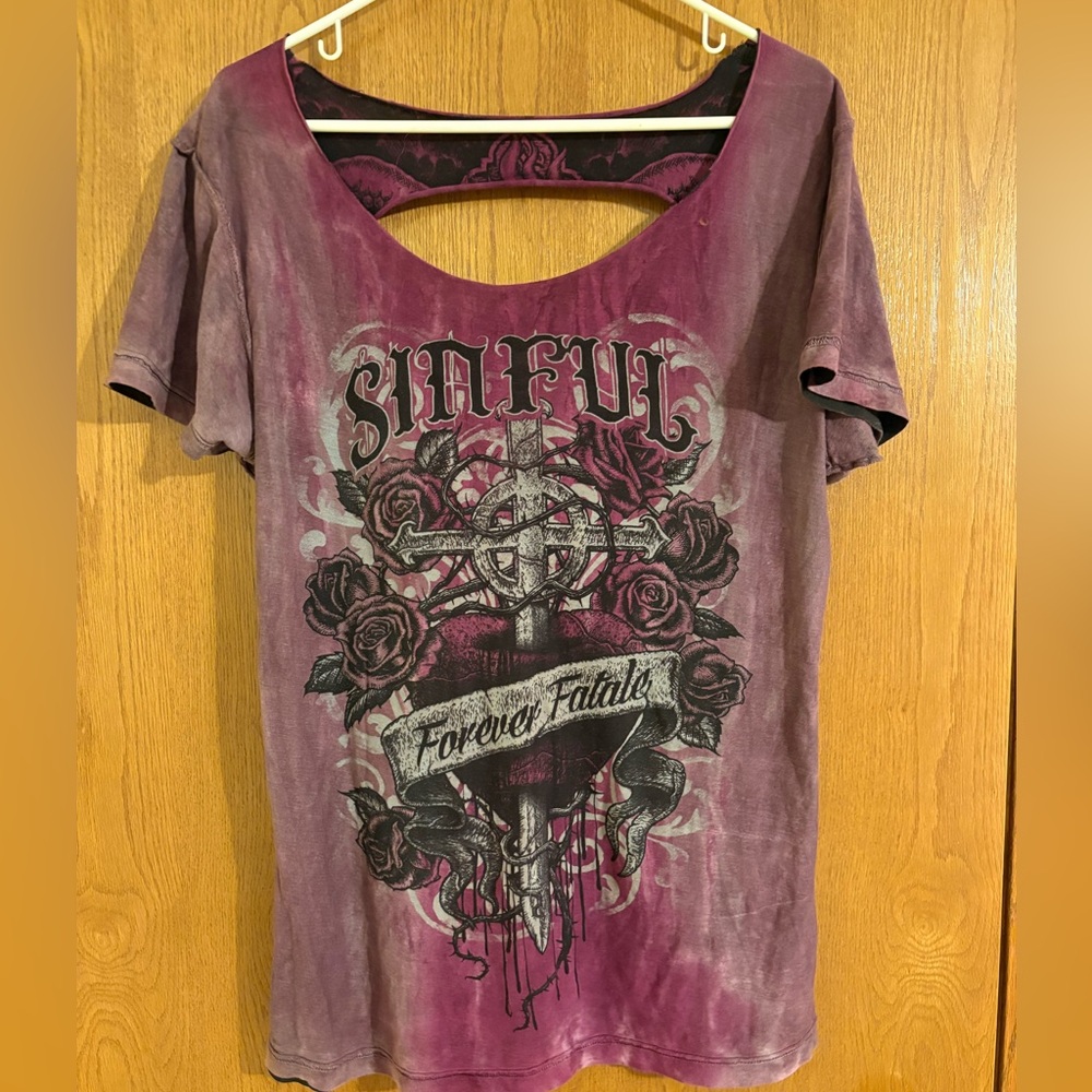 Sinful Graphic Tee Reversible